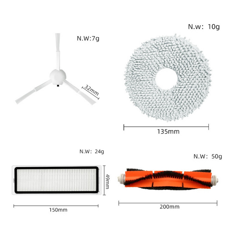For Xiaomi S10+ / S10 Plus Robot Vacuum Cleaner Main Side Brush Mop Cloths Rags Hepa Filter Accessories Spare Parts