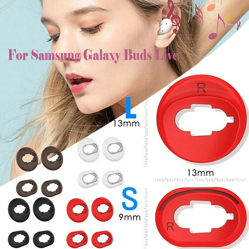 Soft Silicone Earbuds Cover Eartips Ear Cap Earplugs Earhook Non-slip Earplug Earplug Covers for Samsung Galaxy Buds Live