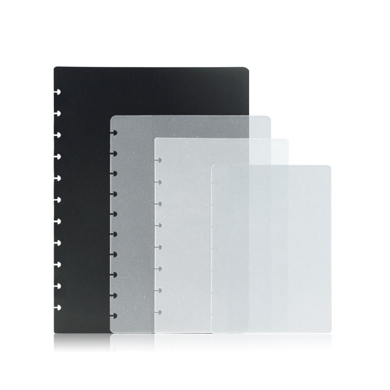 Sampul Transparan Notebook Sampul Buku Besar Tangan Plastik Beku Transparan Penutup Notebook Lubang Jamur