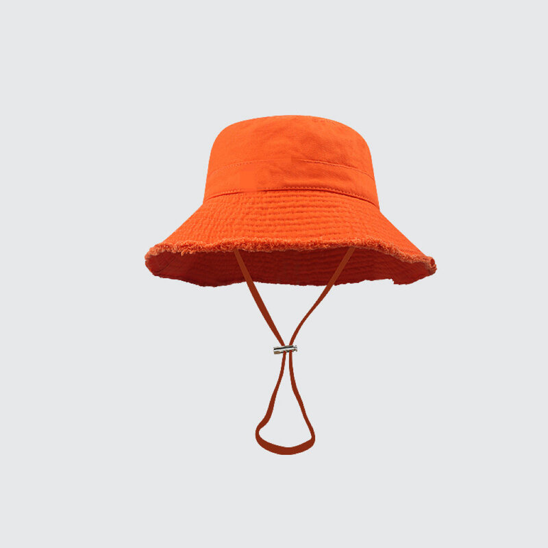Bawełna wysokiej jakości kapelusz rybaka Panama czapka damska moda solidna składane wiadro Unisex krem przeciwsłoneczny kapelusz na plażę Dropship