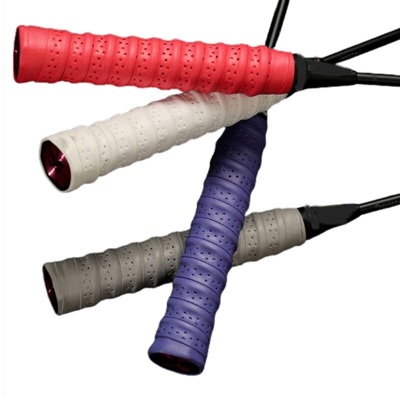 Perforated Designs Tennis Racket Grips Tape Badminton Squash Training Sweatband Anti slip Tennis Grip Head Overgrip