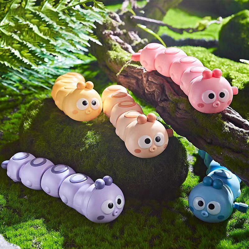 Baby Wind-Up Caterpillar Car Toys String Inertia Can Run Simulated Animals Learn To Crawl Coax Babies Fall-Resistant 4 5 6 7 8 M
