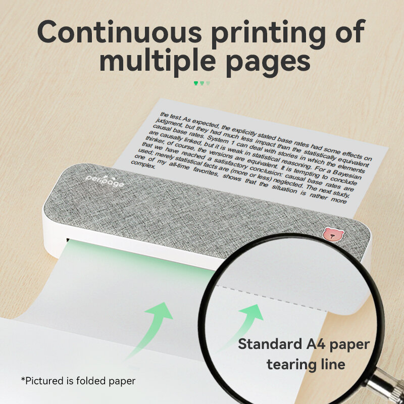 PeriPage อย่างเป็นทางการกระดาษความร้อน A4 210มม.ความร้อนแฟกซ์กระดาษ Quick แห้ง Handwrite ประเภทกระดาษความร้อน