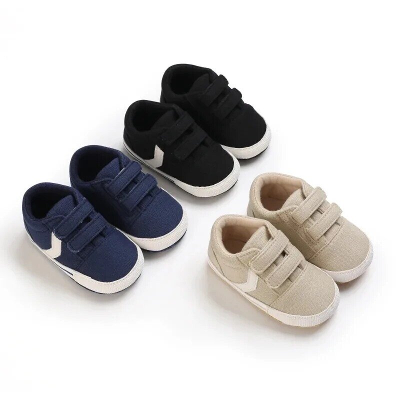 아기용 캔버스 캐주얼 신발, 부드러운 밑창, 미끄럼 방지, 신생아 워커 스니커즈