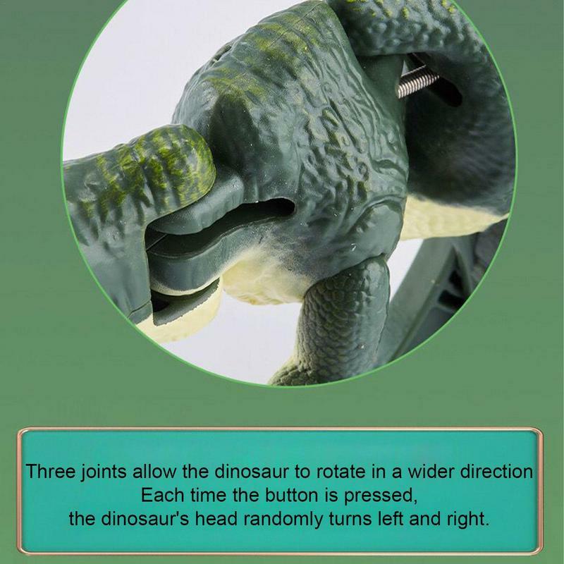 Забавные качающиеся игрушки-Динозавры, вращающаяся игрушка для пресса, модель динозавра Юрского периода, тираннозавр рекс, мягкая игрушка со звуком и движением для детей