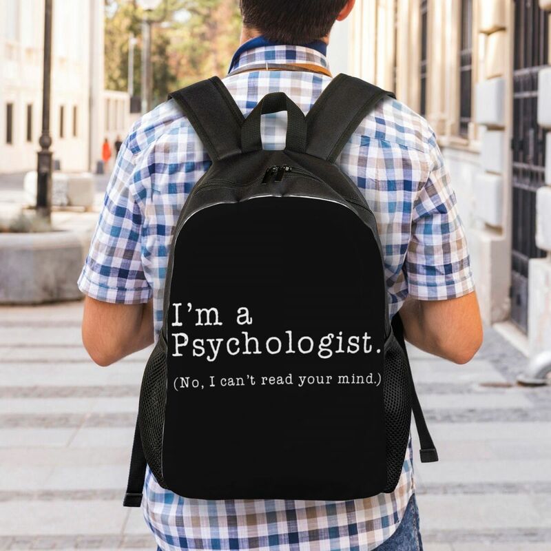 I'm A Psychologist No I Can't Read Your Mind Laptop Backpack  Bookbag for School College Students School Psychologist Bag