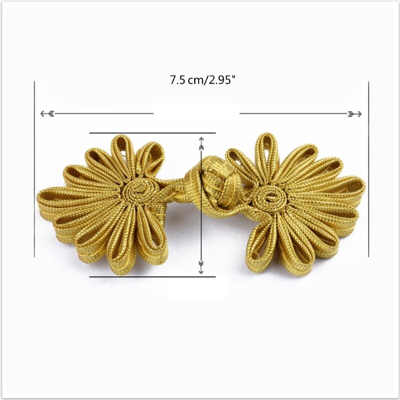 Y166 Cheongsam Buttons Closure Sewing Fasteners for Sweater Coat Cheongsam Traditional Handcraft Accessories