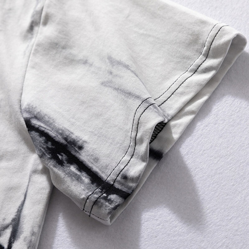 Sommer Hip Hop Tie Dye Kurzarm Sets Herren Streetwear Harajuku Kontrast lässig Baumwolle T-Shirts Shorts zweiteilige Anzüge Unisex