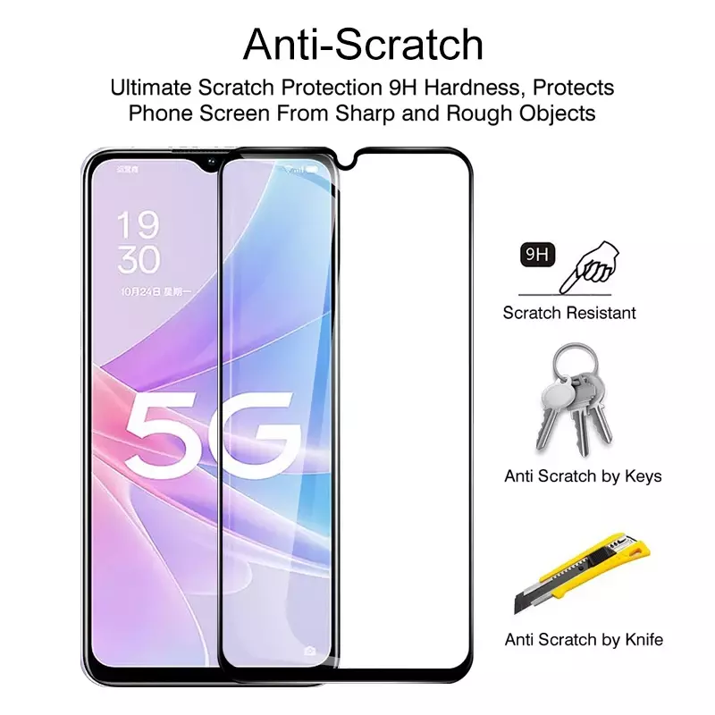 3D Full Glue Tempered Glass For OPPO A5 A9 2020 A11X A11 A1X Full Cover Screen Protector Film For OPPO A8 A9 A9X 2019 A58K A1 5G