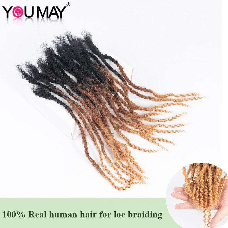 Nowy Fum Dreadloc 1b/30/27 kolor Ombre zamek włosy plecione szydełka włosy plecione prawdziwe ludzkie włosy warkocze dla czarnych Youmay