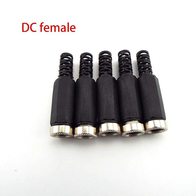 DC steker catu daya Wanita konektor listrik 5.5mm x 2.1mm adaptor soket Jack wanita untuk kabel adaptor pengisian D5