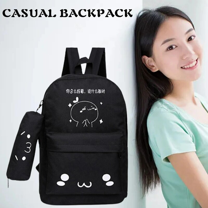 Women Students Casual Daypack Wear-Resistant Waterproof Nylon Bag Perfect Gift for Family Friends