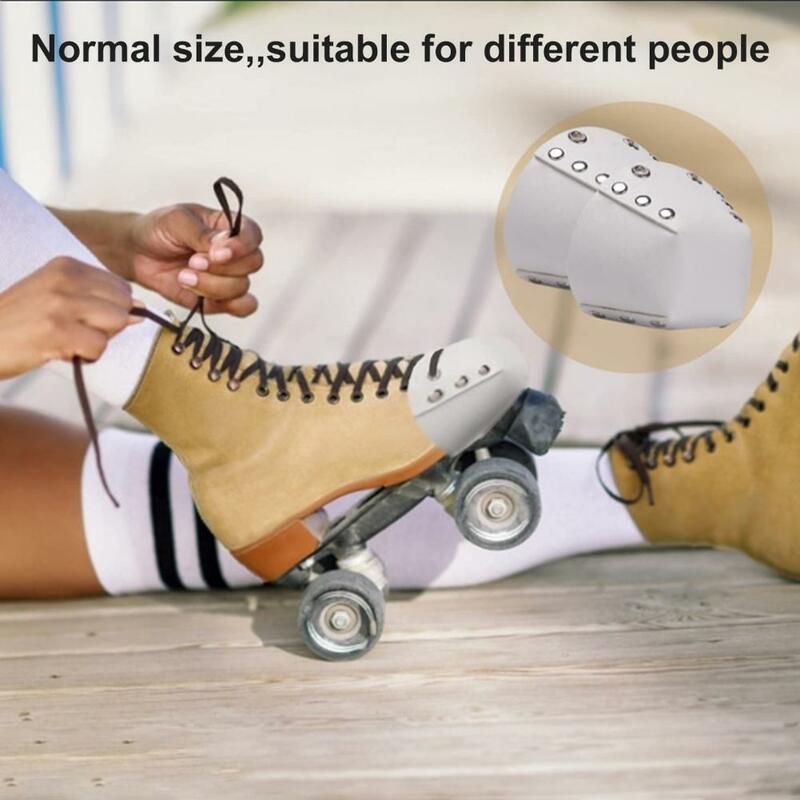 1 buah Roller Skate pelindung jari Universal Non-slip nyaman bantalan baik mudah bersih pelindung sepatu kulit imitasi Roller Skating Cov