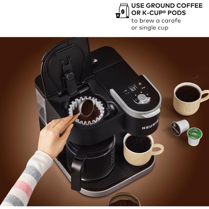 Single Serve Pod & Carafe Coffee Maker Cafe Machine Black Home Accessories Professional Espresso Machine Kitchen and Home Coffe
