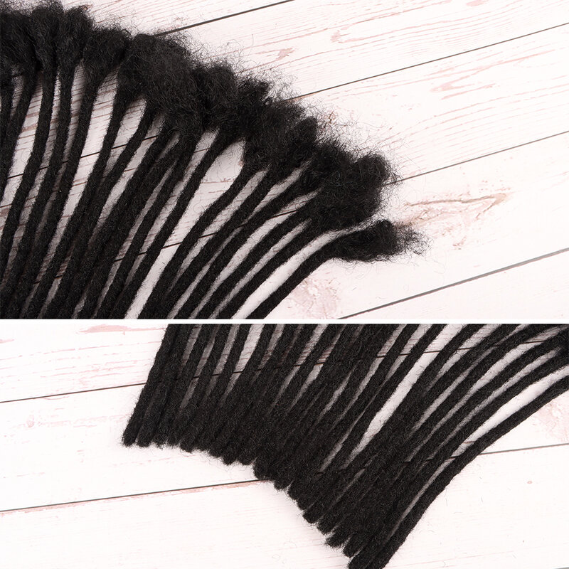 AHVAST Human Hair Locs Extensions Natural Black Dreadlocks Dyeable And Bleachable Dreadlocs For Women and Man