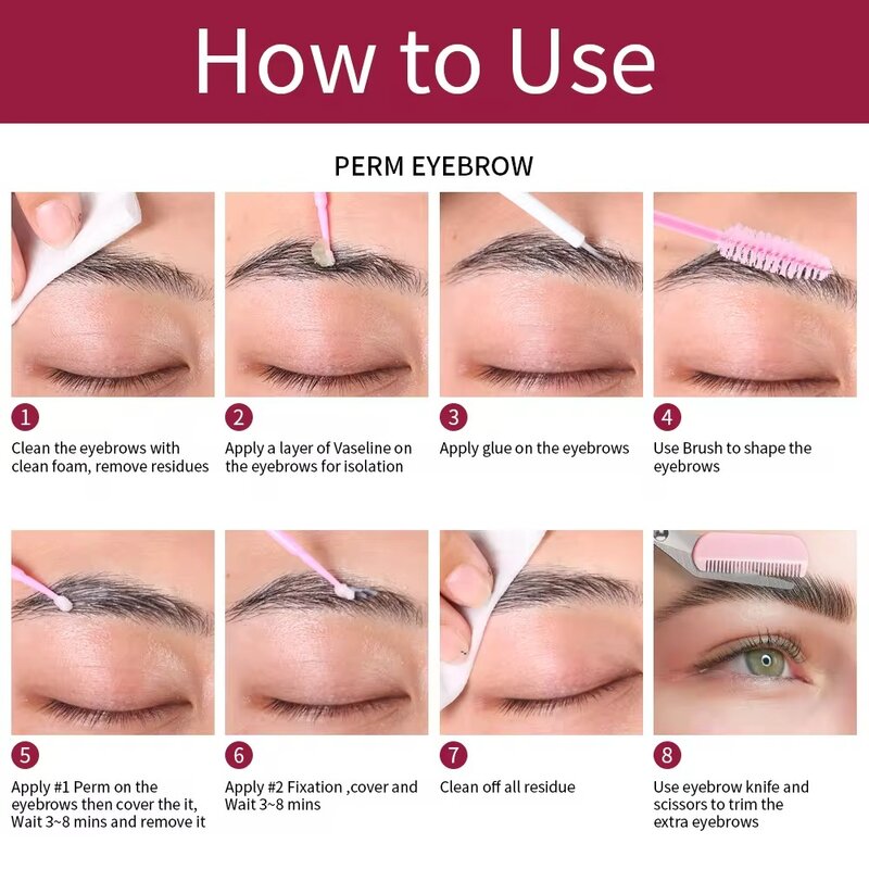 New DIY Brow Perm Eyebrow Lift 45-60 Days ICONSIGN Professional Brow Lifting Brow Perming Set Brow Beauty Makeup Tool Home Use