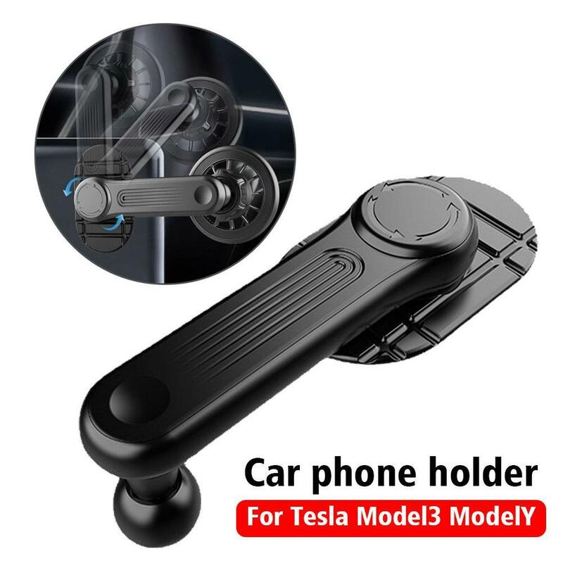 Handy halter Basis für Auto Display Bildschirm Universal 17mm Kugelkopf drehbare selbst klebende Telefon halterung Zubehör für Tesla