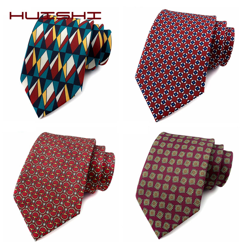 Men Luxury Tie 8cm Silk Tie For Men 2022 Print Vintage Design Necktie Silk Feeling Cravat For Wedding Party Gifts Stripe Cravats