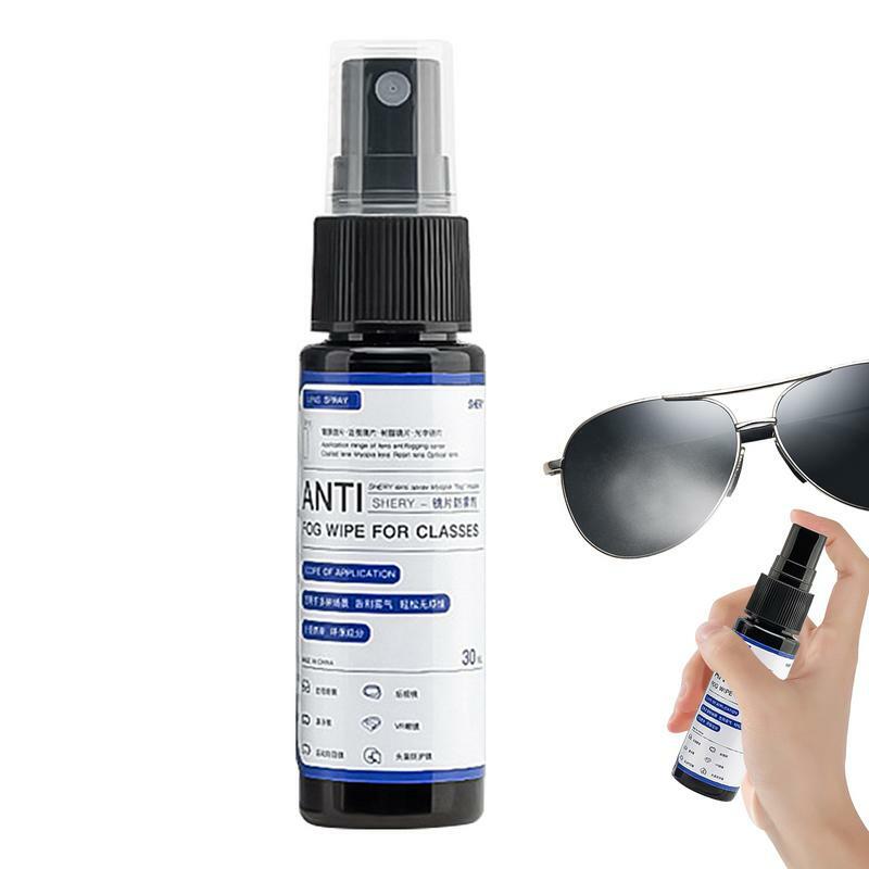 Swim Goggle Spray antivaho, limpiador de vidrio, agente antivaho para vista clara, espray desnebulizador para cámara de larga duración, 30ml