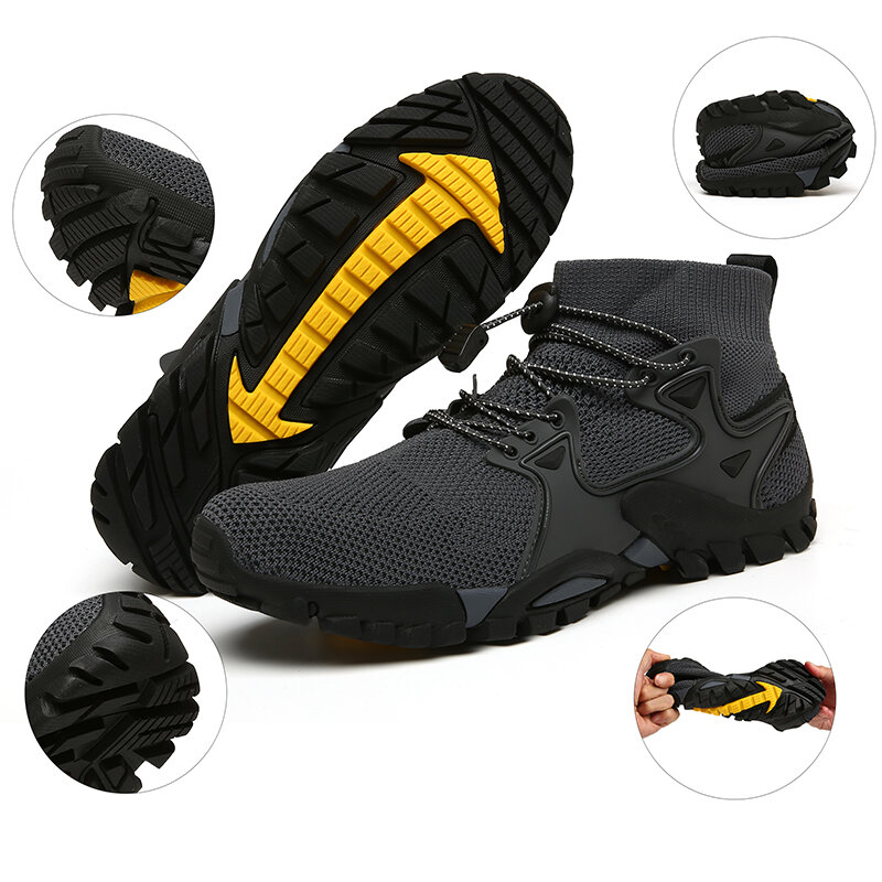 Hiking Shoes Men Waterproof Men's Trekking Boots Breathable Non-Slip Hiking Boots Man Outdoor Men Boots Shoes Hunting Shoes