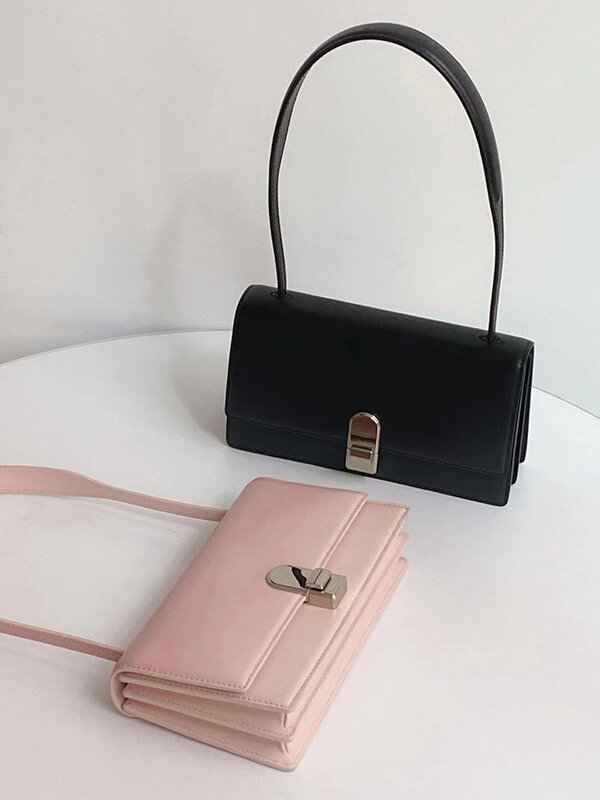 Новая модная Универсальная женская сумка под подмышку, Высококачественная текстурная нишевая женская розовая сумка на плечо, повседневные Простые сумочки для поездок