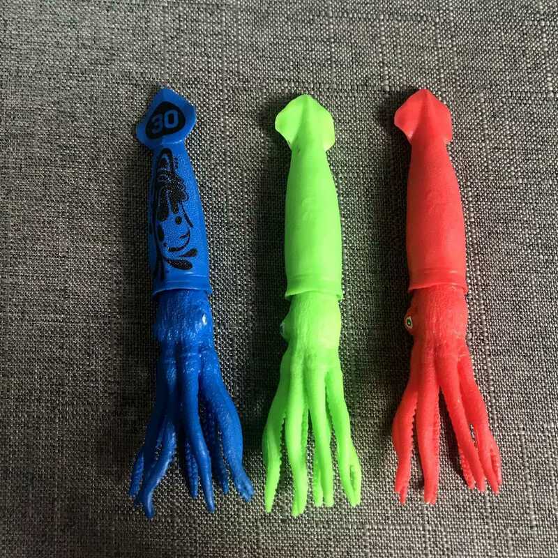 3 Stück Tintenfisch Tauch spielzeug Pool Spielzeug für Kinder werfen Unterwasser Oktopus Bades pielzeug mit lustigen Gesichtern Tintenfisch für Kinder