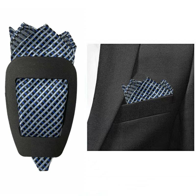 Soporte cuadrado de bolsillo para hombre, organizador de pañuelos preplegados, accesorio para traje de caballero