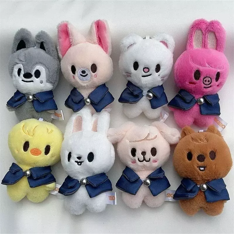 Kpops Pilots Doll Toy PILOT5 Korean Cute Plushie Toys With Jean Skirt LiLongfus Keychain Kawaii Anime Stuffed Animals Dolls Gift