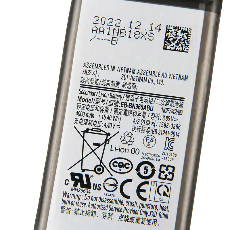 Nieuwe Vervanging Batterij EB-BN965ABU Voor Samsung Galaxy Note9 Note 9 SM-N9600 N960f N960u N960u N960n N 960W SM-N960X 4000Mah