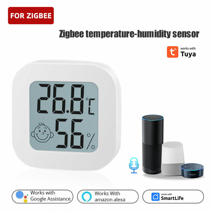 Умный датчик температуры и влажности Zigbee Tuya с ЖК-дисплеем, автоматизация умного дома, дистанционное управление, работает с Alexa Google Home