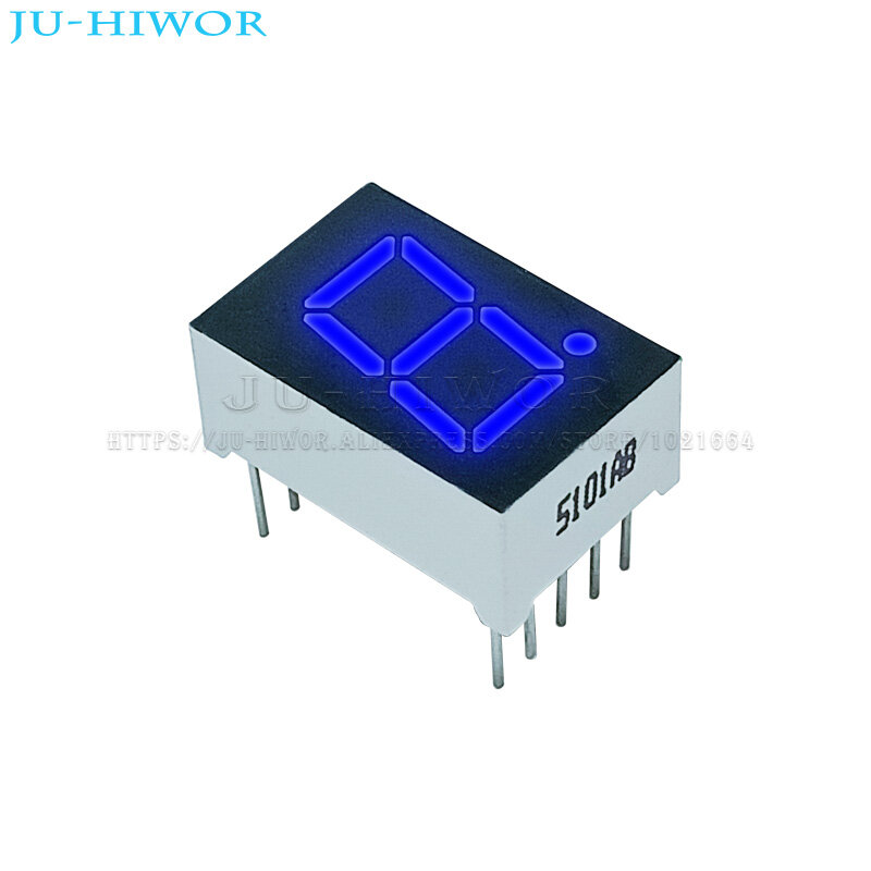 10pcs 0.5 Inch 10Pins 5101AB 5101BB 1 Bit Digit 7 Segment Blue LED Digital Display Digitron Common Anode Cathode C-C C-A