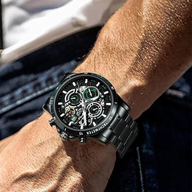 LIGE Popular Male Wristwatch Military Sports Shockproof Waterproof  Full  Steel Watch Men Fashion Casual Clock Relogio Masculino