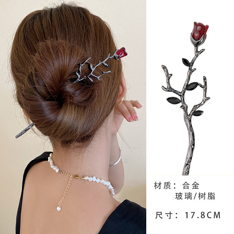 Vintage Harajuku Halloween Hair Sticks Chopstick Hairpins Women Hair Clip Pin Headwear Wedding Role Play Headdress Jewelry Gifts