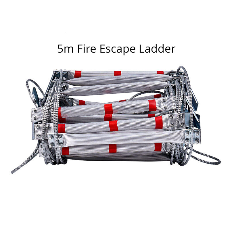 Aluminum Alloy Ladder Escape Rope Ladder Household Aerial Work Rescue Works Steel Rope Stainless Steel Ladder