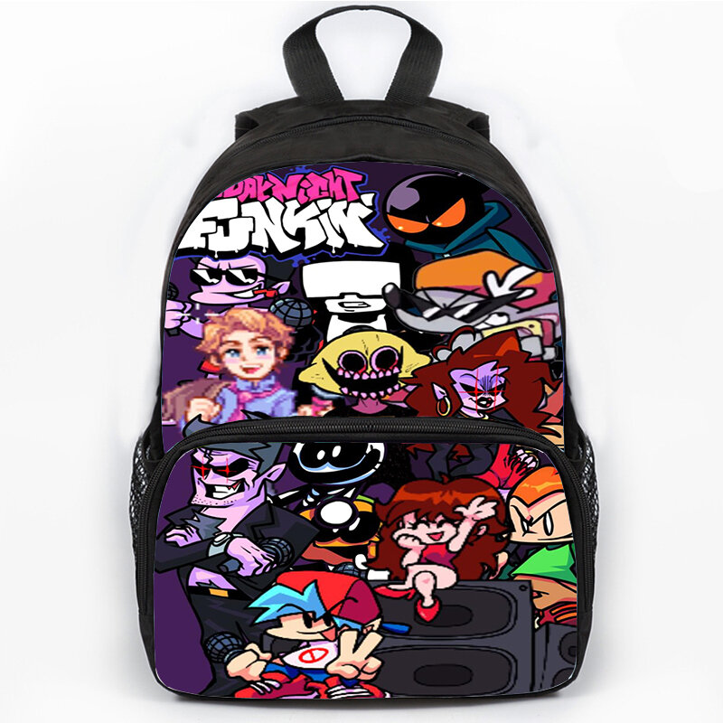 Wodoodporne plecaki Friday Night Funkin Print Cartoon torby szkolne dla chłopców Girls pojemna na Laptop plecak dziecięcy Bookbag