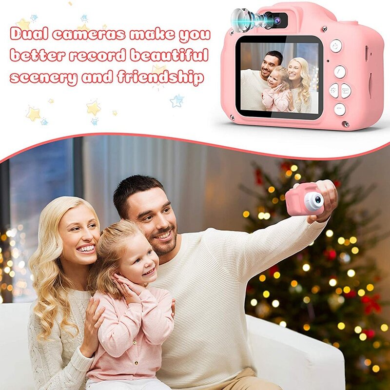 Selfie Kids Camera,Toddler Best Birthday Gifts Dual Camera For Kids Age 3-10,With 32GB SD Card, Christmas Toy