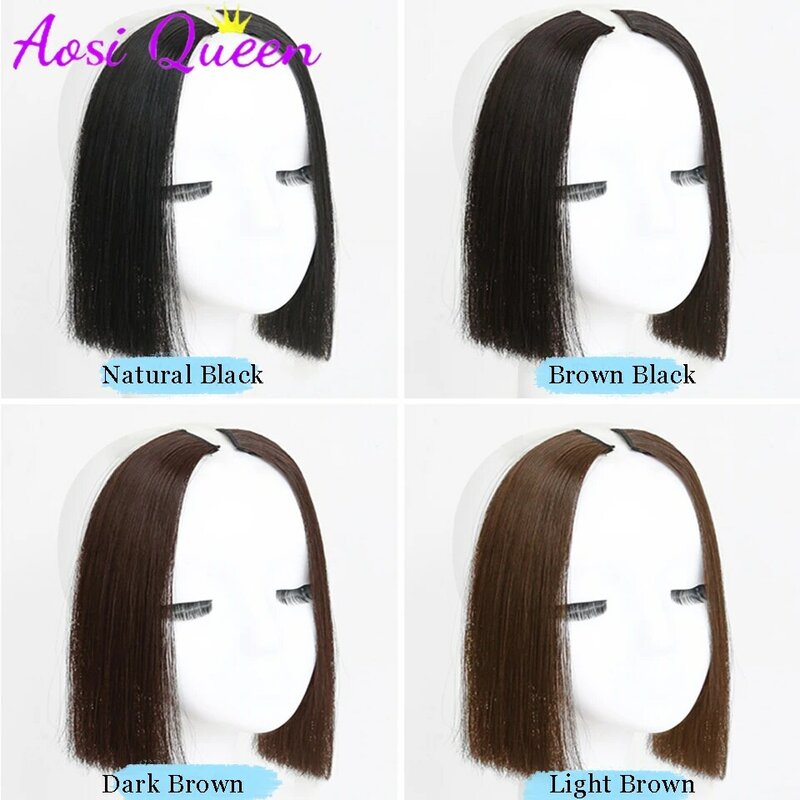 Синтетические плоские челки AOSI в стиле принцессы с обе стороны шпилька для волос удлиненная натуральная Лолита ji челка парик для женщин