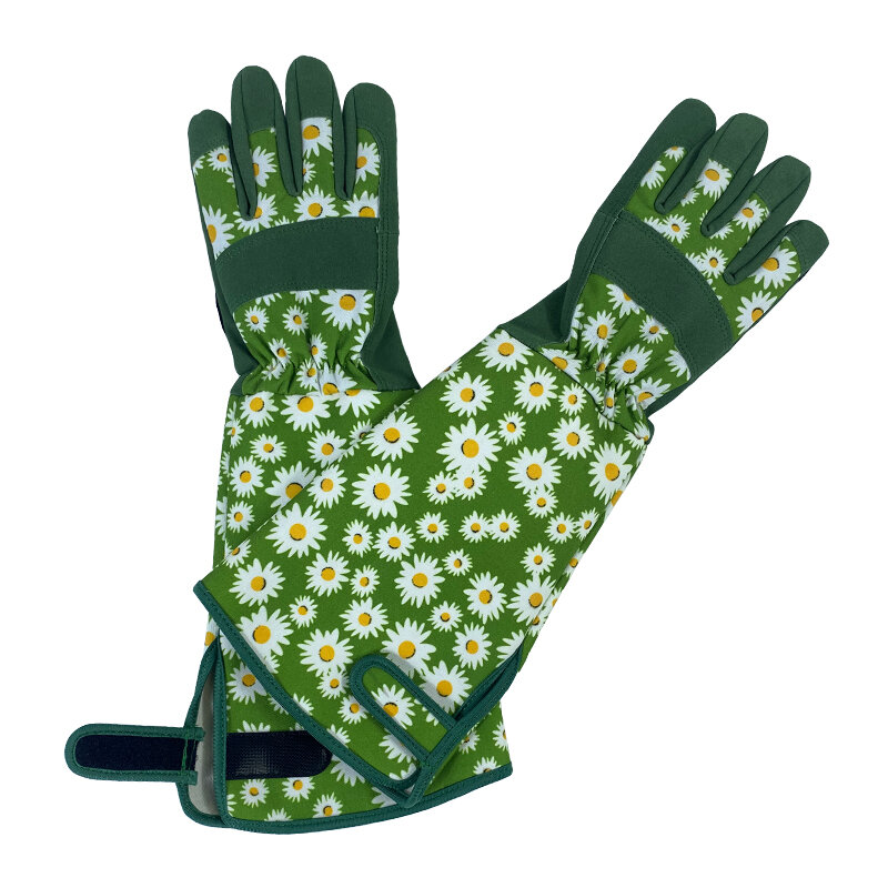女性用の新しいロングガーデニンググローブ,庭用の通気性のある手袋,タッチスクリーン付きの男性用ローズプルーニング,作業用手袋
