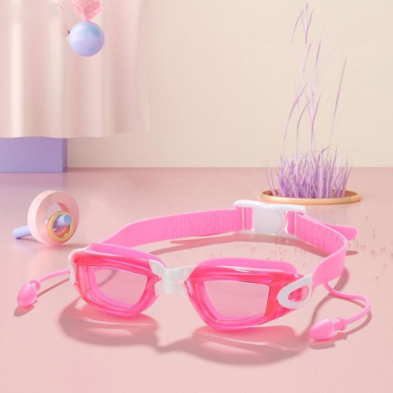 Gafas de natación antivaho con tapones para los oídos, gafas de natación de silicona Anti-UV, gafas de buceo, natación, deportes acuáticos