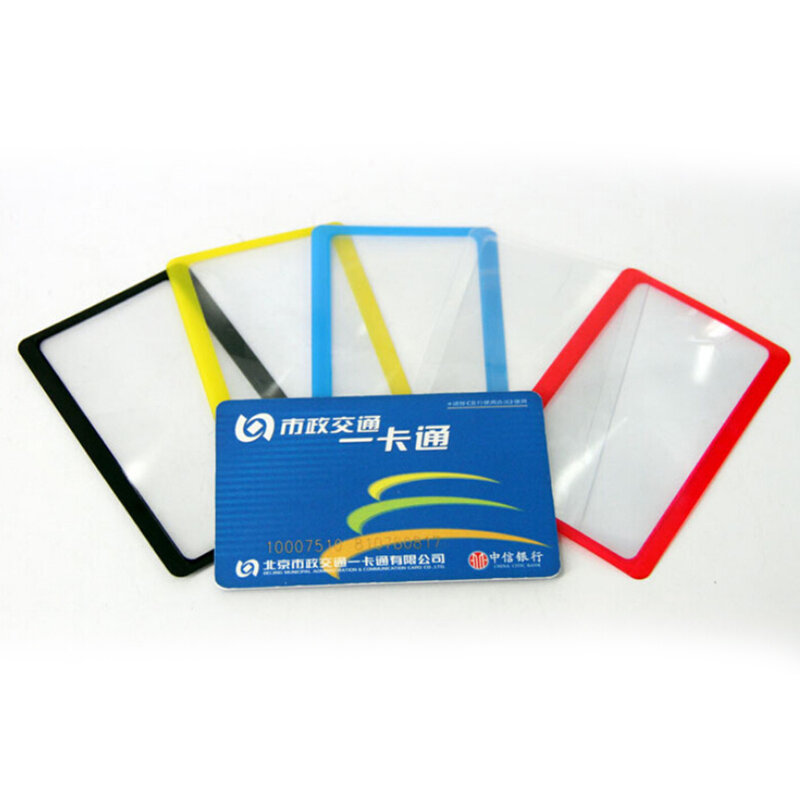 Кредитная карта, 3 увеличительных стекла, искусственное увеличение, ультратонкая Лупа 3X
