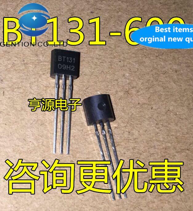 Triodo BT131 20 piezas TO-92 bidireccional, tiristor, tiristor, 1A, 100% V, original, nuevo, BT131-600 600
