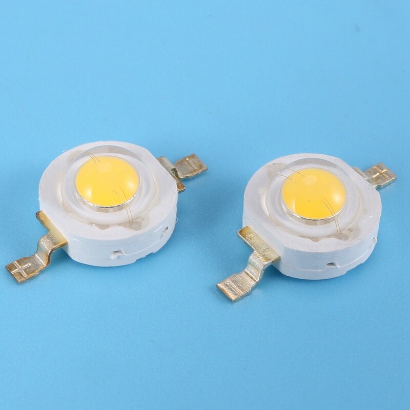 30 Pieces High Power 2 Pin 3W Warm White LED Bead Emitters 100-110Lm