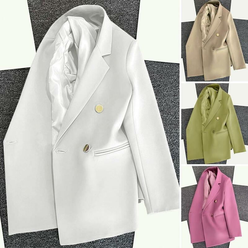 Blazer feminino casual coreano elegante, terno sólido, casacos femininos, roupas de senhora do escritório, casacos, primavera, outono, nova moda