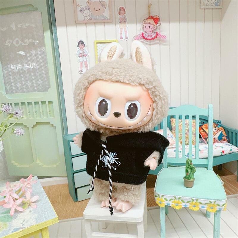 17Cm Schattige Mini Pluche Poppenkleding Outfit Accessoires Voor Korea Kpop Exo Labu Idol Poppen Hoodie Rok Kleding Diy Girl Cadeau