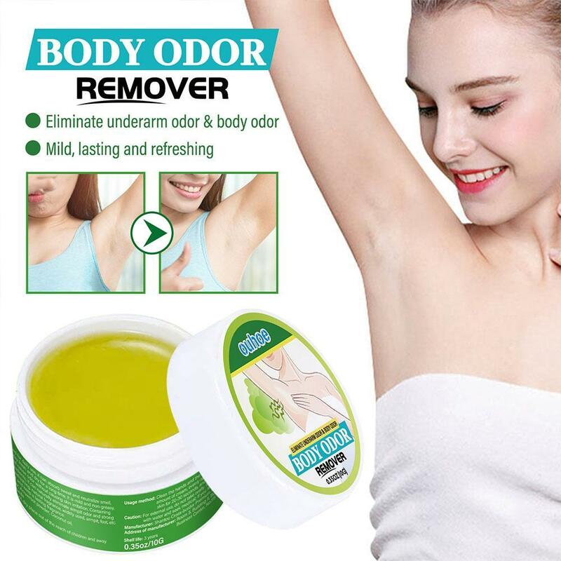 Body Odor Underarm Sweat Deodor Perfume Creme para homens e mulheres, remove axila odor e aroma suado duradouro, creme para cuidados com a pele, 10g