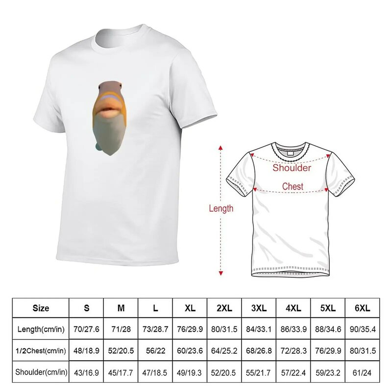 T-shirt Fish Meme abbigliamento vintage da uomo ad asciugatura rapida