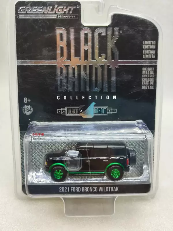 Diecast Metal Alloy Model Car Brinquedos para Coleção de Presentes, Ford Bronco Wildtrak, Edição Verde, W1000, 1:64, 2021