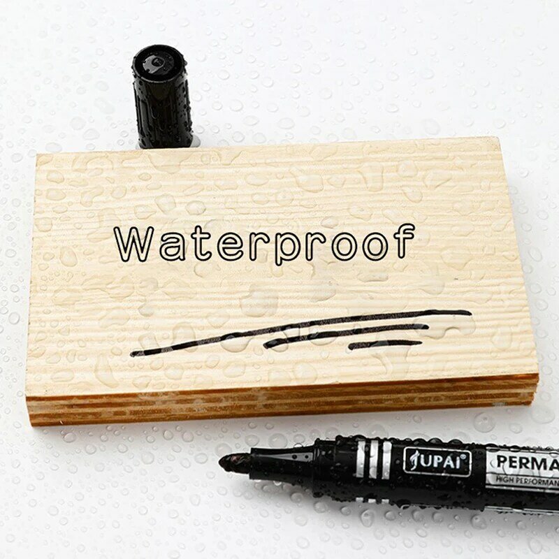 Waterproof Permanent Dual Tip Marker Pen, Art Marker Canetas, Preto, Azul, Vermelho, Escola, Escritório, Papelaria, Nib 2.8mm
