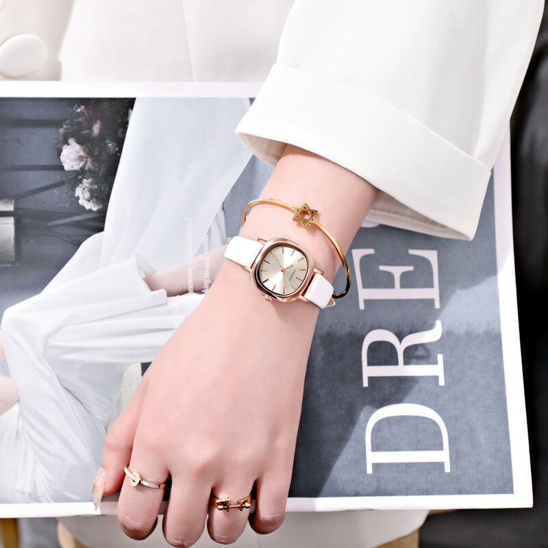 Новинка 2022, модные роскошные женские кварцевые часы с браслетом, наручные часы из искусственной кожи, женские спортивные наручные часы, подарок