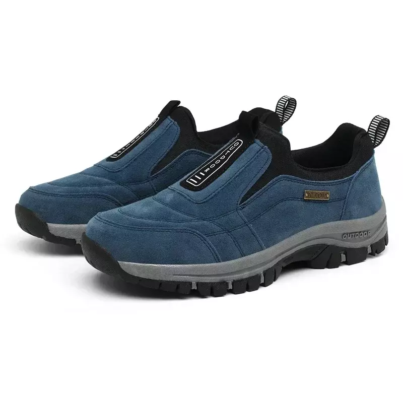 Outdoor Hiking Shoes Men Sneakers Winter Slip on Casual Men Shoes Breathable Suede Leather Shoe Anti-skid Walking Shoes Footwear